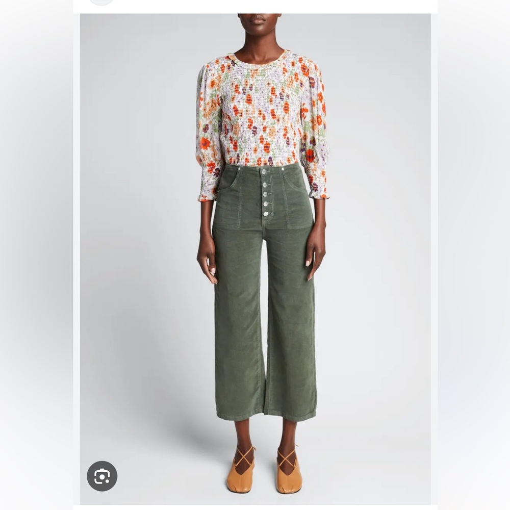 Veronica Beard Crosbie Cropped Corduroy Pants, 25